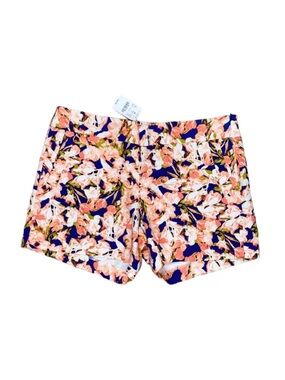 NWT J Crew Stretch Chino City Fit Side Zip Floral Shorts 10
